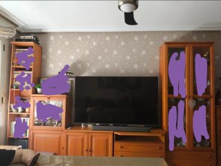 Conjunto modular vitrina y mesa centro