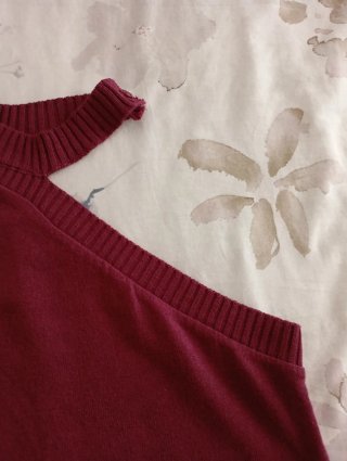 Top asimétrico burdeos Noon Talla S