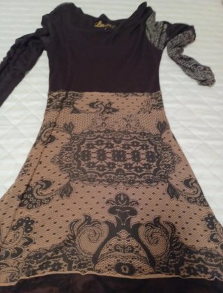 Vestido Desigual Mujer Marrón Multicolor