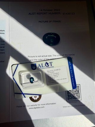 Zafiro Natural Bi-Color ALGT 1.06ct
