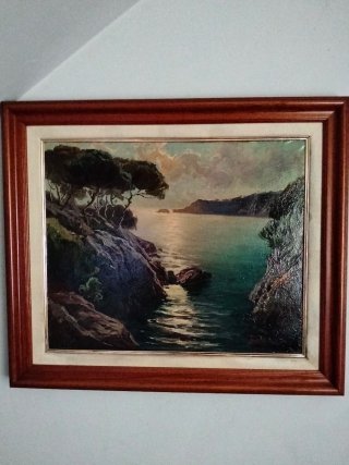 Óleo Ferran Ponsjoan Costa Marítima