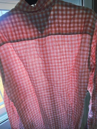 Camisa Tommy Hilfiger cuadros rosa y blanco