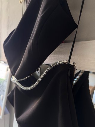 Top Zara pedrería negro talla XS