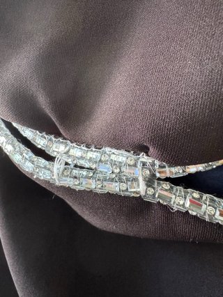 Top Zara pedrería negro talla XS