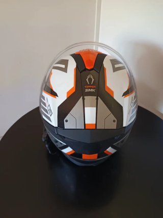 Casco SMK Gullwing Tekker Negro/Naranja Talla M