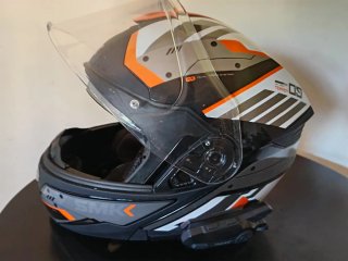 Casco SMK Gullwing Tekker Negro/Naranja Talla M