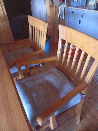 Mesa madera 160x90 con 4 sillas y 2 sillones