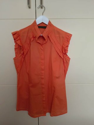 Blusas Zara Mujer Naranja y Marrón