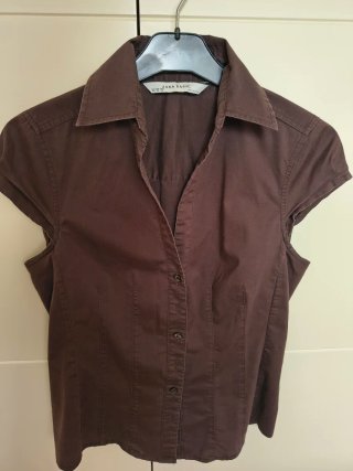 Blusas Zara Mujer Naranja y Marrón