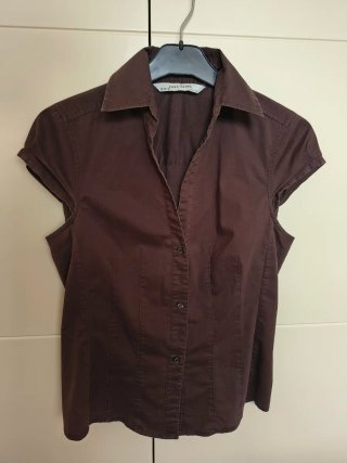 Blusas Zara Mujer Naranja y Marrón