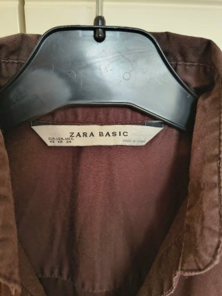 Blusas Zara Mujer Naranja y Marrón