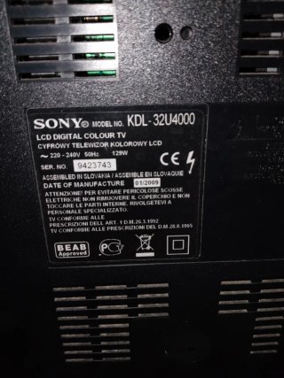 Sony Bravia TV Negra