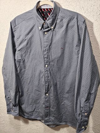 Camisa Tommy Hilfiger Manga Larga Azul