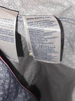 Camisa Tommy Hilfiger Manga Larga Azul