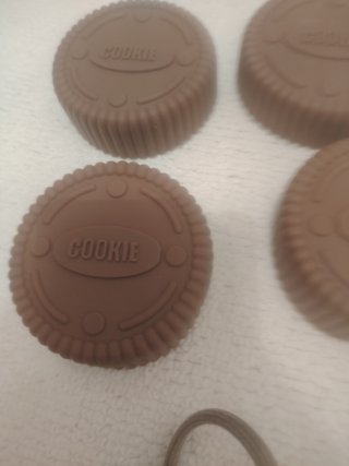 4 Moldes Silicona Galletas Cookies Marrón