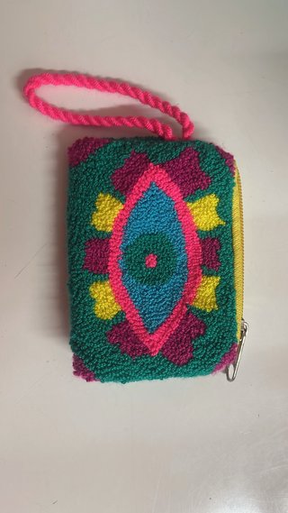 Monedero Wayuu tejido multicolor