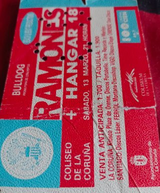 Entrada Ramones 1993