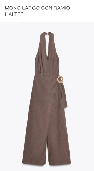 Mono largo halter marrón T. S