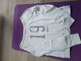 Sudadera Hollister fina blanca