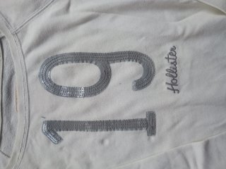 Sudadera Hollister fina blanca