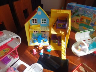 Lote Juguetes Peppa Pig: Casa, Avión, Coche,...