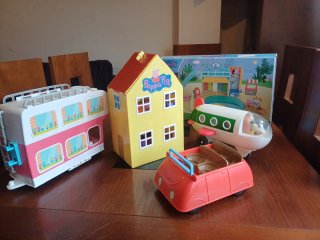 Lote Juguetes Peppa Pig: Casa, Avión, Coche,...