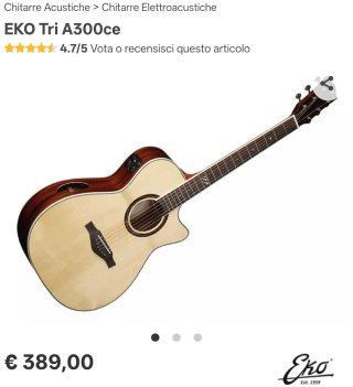 Chitarra Elettroacustica TRI D CW Eq