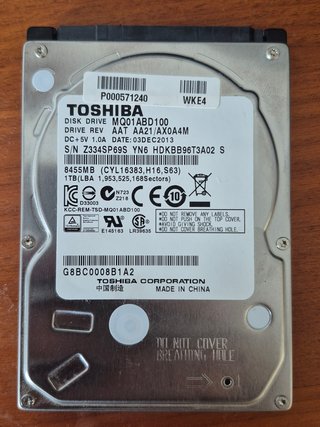HHD-1TB Toshiba 2.5