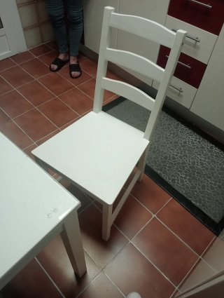 Mesa Comedor Cristal y 4 Sillas Madera