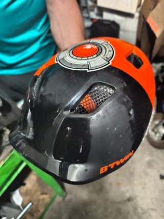 Casco Btwin bici niño naranja
