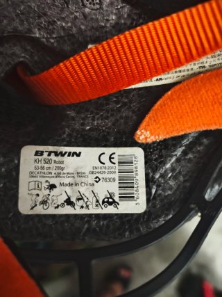 Casco Btwin bici niño naranja