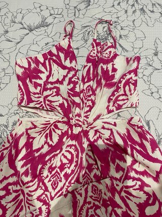 Mono Zara Estampado Rosa Talla XS
