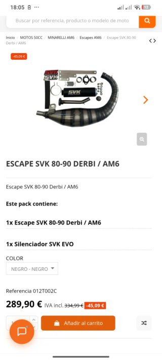 Escape SVK 80/90 AM6 / Derbi Nuevo