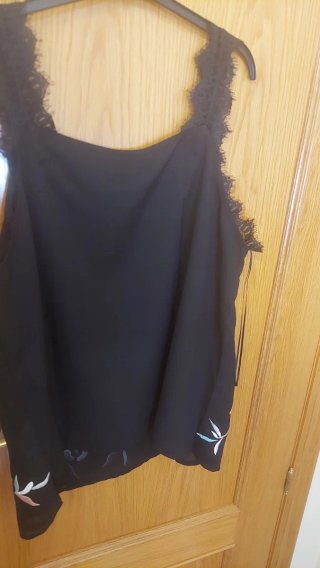 Top lencero mujer Couchel negro talla M