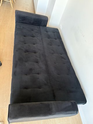 Sofá Cama Terciopelo Negro