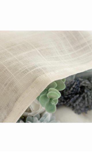MIULEE Cortinas Lino Visillo Beige/Blanco