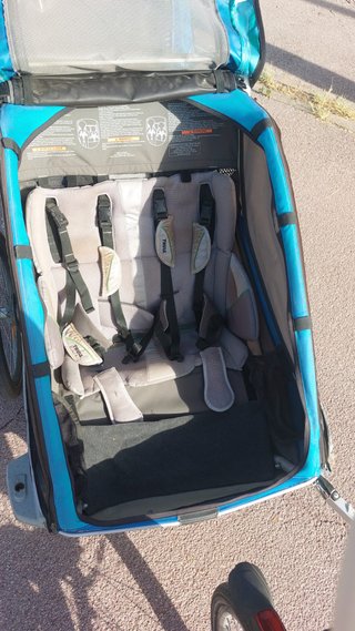 Bici eléctrica + Remolque 2 niños + Silla