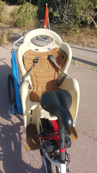 Bici eléctrica + Remolque 2 niños + Silla