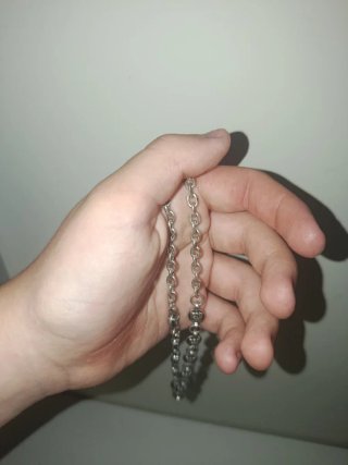 Cadena de plata con eslabones