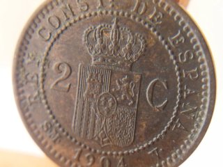 Moneda 2 céntimos 1904 Alfonso XIII España