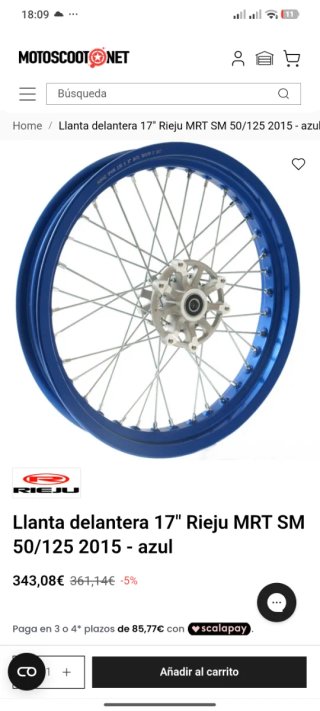Llantas 17 Morad Original nuevas !! Para 49/125cc