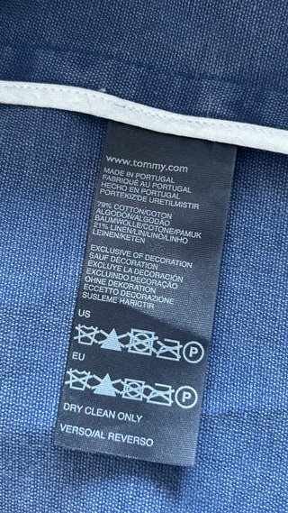 Americana Tommy Hilfiger Lino y Algodón T.54