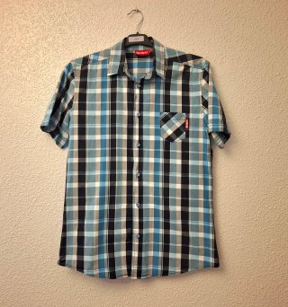 Camisa Kickers Manga Corta Talla M Cuadros