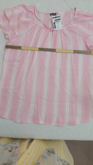 Blusa Pilar Prieto Talla Única Rosa y Blanca