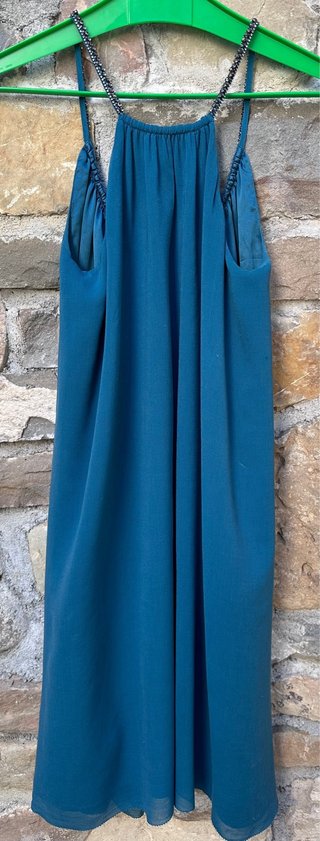 Vestido Massimo Dutti seda verde talla S