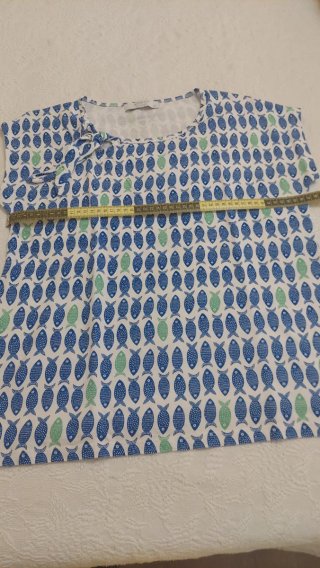 Camiseta Mujer Woman Talla XS Estampado Peces