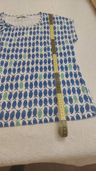 Camiseta Mujer Woman Talla XS Estampado Peces