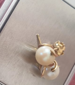 Pendientes Oro 18k Perlas Naturales