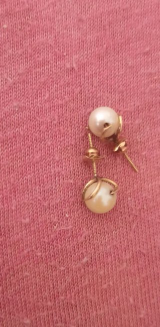 Pendientes Oro 18k Perlas Naturales