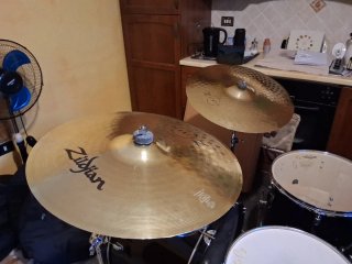 Piatto da ride 20 e piatto crash da 16 Zildjian